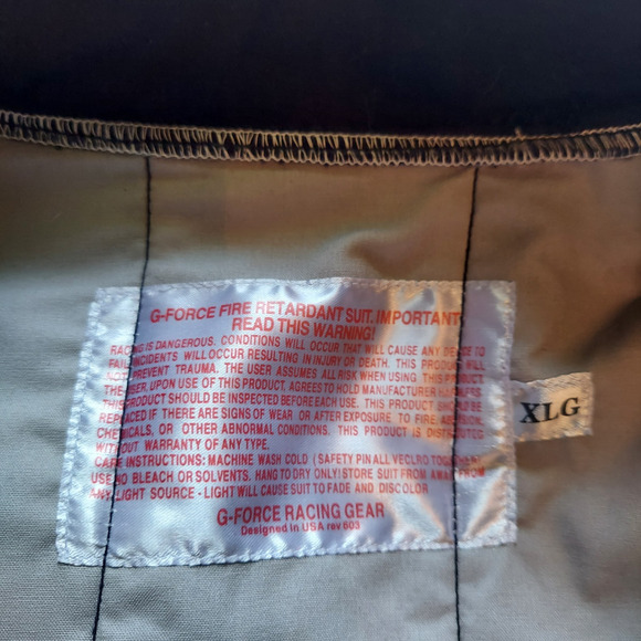 G-FORCE GF505 Racing Driving Jacket & Pants XL Black Triple-Layer 4385XLGBK 4386 - Picture 8 of 14